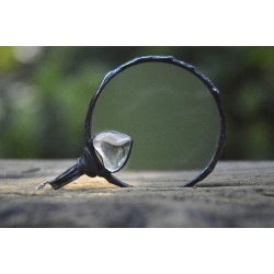 Serce   -  witrażowy wisior lupa