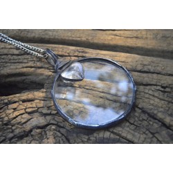 Serce   -  witrażowy wisior lupa