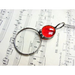 Orange glass - wisior witrażowy lupa do czytania i nie tylko