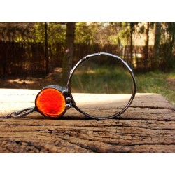 Orange glass - wisior witrażowy lupa do czytania i nie tylko
