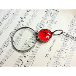 Orange glass - wisior witrażowy lupa do czytania i nie tylko