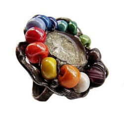 Multikolor - regulowany kolorowy witrażowy pierścionek