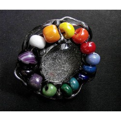 Multikolor - regulowany kolorowy witrażowy pierścionek