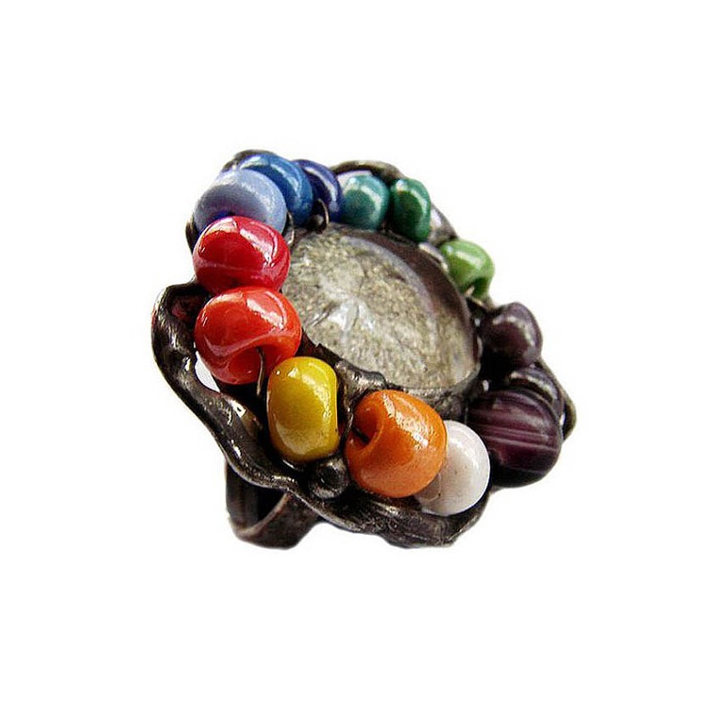 Multikolor - regulowany kolorowy witrażowy pierścionek