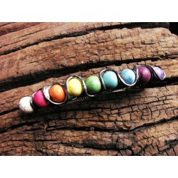Tęcza howlitu - kolorowa klamra do włosów