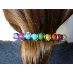 Tęcza howlitu - kolorowa klamra do włosów