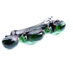 Zielona - witrażowa klamra do włosów ze szkła