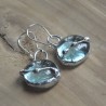 Błękitne krople - witrażowe kolczyki