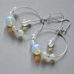 Z opala  - kolczyki koła