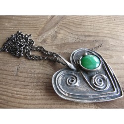 Green Heart  - wisior serce