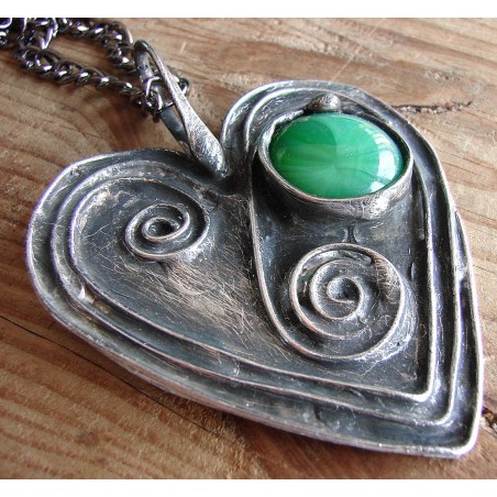 Green Heart  - wisior serce