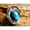 Turkusowy z rondem - regulowany pierścionek
