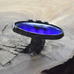 Granat - regulowany pierścionek