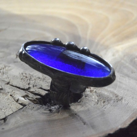 Granat - regulowany pierścionek