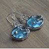 Turkusowe krople - witrażowe kolczyki