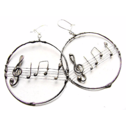 C-Dur - witrażowe kolczyki z muzycznym motywem
