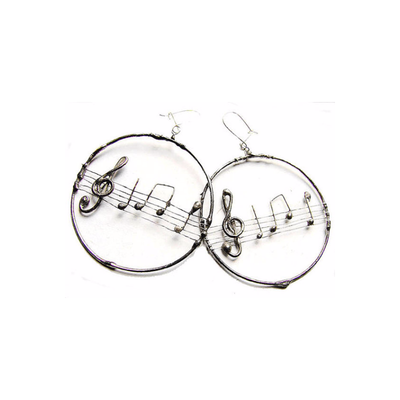 C-Dur - witrażowe kolczyki z muzycznym motywem