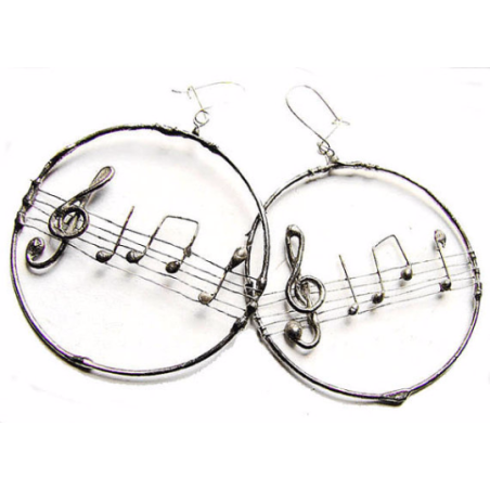 C-Dur - witrażowe kolczyki z muzycznym motywem
