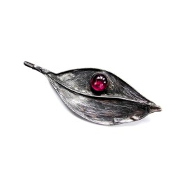 Liść wierzby - Broszka