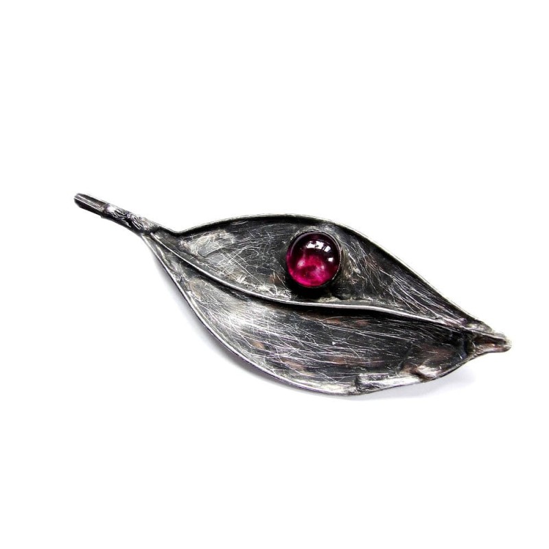 Liść wierzby - Broszka