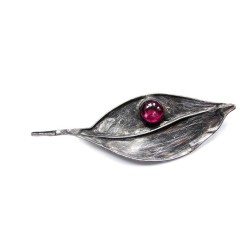 Liść wierzby - Broszka