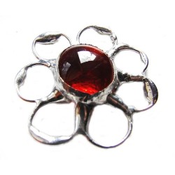 Czerwony kwiatek  - Broszka