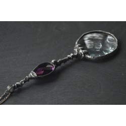 Długa ametystowa lupa - wisior