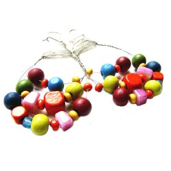 Multikolor - kolczyki łezki na linkach