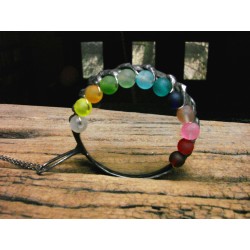 Multikolor   -  witrażowy wisior lupa