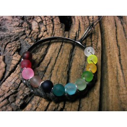 Multikolor   -  witrażowy wisior lupa