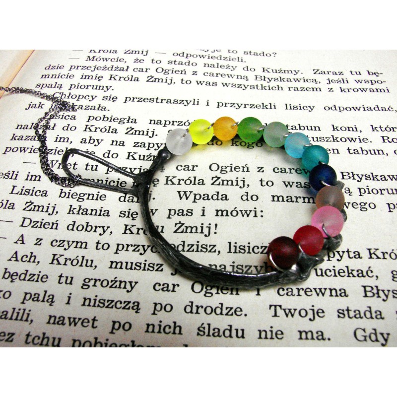 Multikolor   -  witrażowy wisior lupa